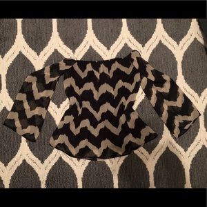Off the shoulder chevron top